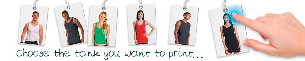 design your own women's custom printed tanks and singlets.