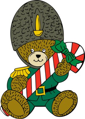 Christmas guard bear