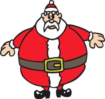 Cartoon fat santa