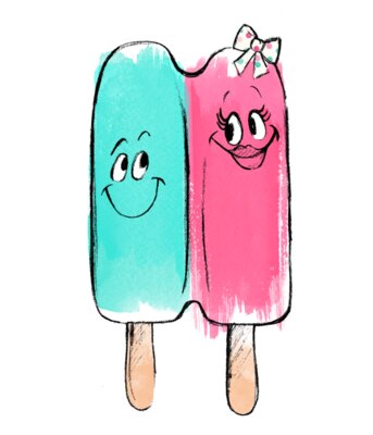 Brushstroke Popsicle Friends